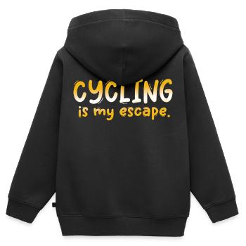 Fahrrad Fahrrad Fahrrad Fahrrad Biker Mountainbike - Kinder Premium Organic Zip Hoodie - Schwarz - Hinten - AI Model Kid Male (0cm)