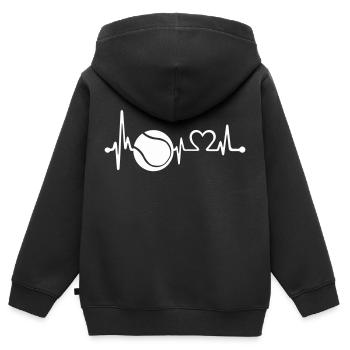 tennis beat love - Kinder Premium Organic Zip Hoodie - Schwarz - Hinten - AI Model Kid Male (0cm)