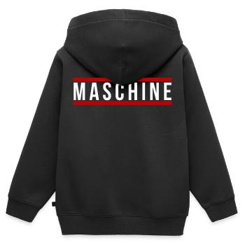 Maschine front - Kinder Premium Organic Zip Hoodie - Schwarz - Hinten - AI Model Kid Male (0cm)