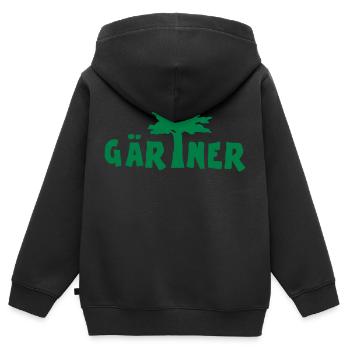 Gärtner - Kinder Premium Organic Zip Hoodie - Schwarz - Hinten - AI Model Kid Male (0cm)