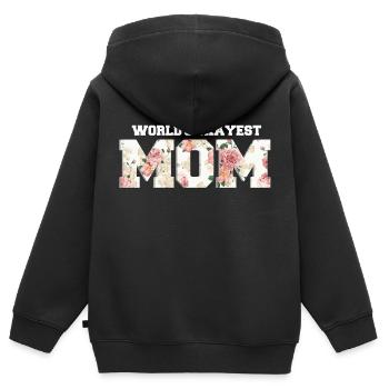 World's Okayest Mom - Kinder Premium Organic Zip Hoodie - Schwarz - Hinten - AI Model Kid Male (0cm)