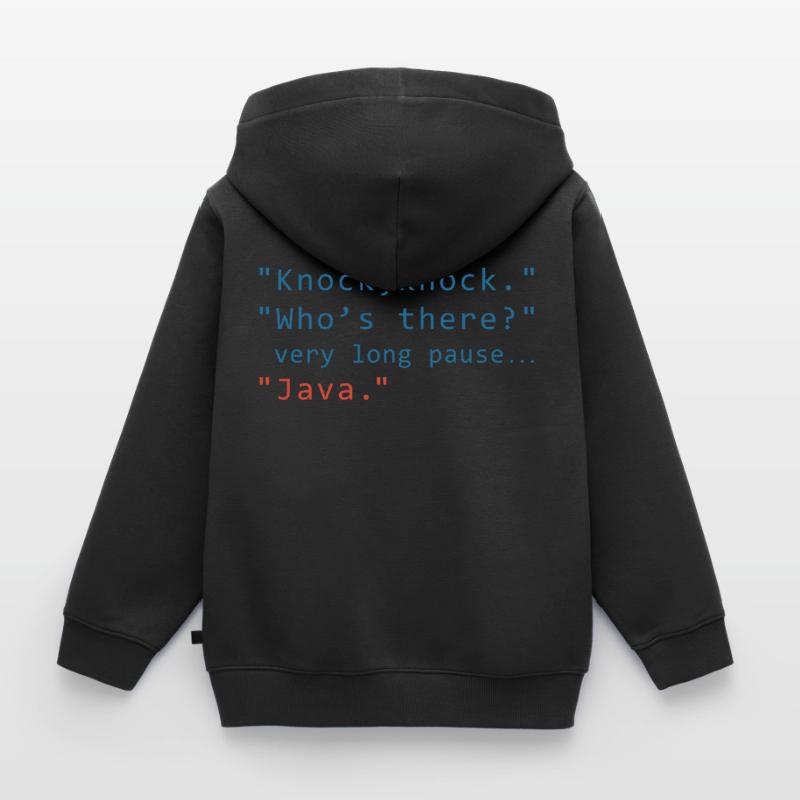 Java Programming Informatic Geschenk Spruch Kinder Premium Organic Zip Hoodie