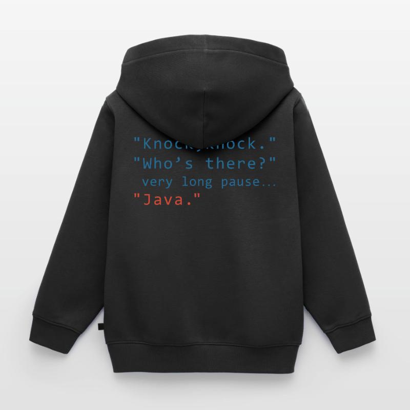 Java Programming Informatic Geschenk Spruch Kinder Premium Organic Zip Hoodie