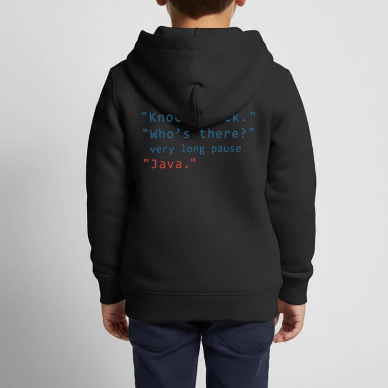 Java Programming Informatic Geschenk Spruch Kinder Premium Organic Zip Hoodie
