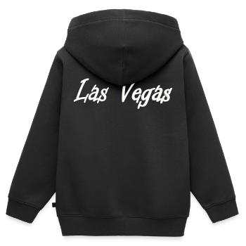 Las Vegas Design - Kinder Premium Organic Zip Hoodie - Schwarz - Hinten - AI Model Kid Male (0cm)