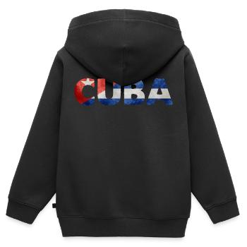 Cuba - Sweat Premium à capuche zippé enfant bio - noir - Dos - AI Model Kid Male (0cm)