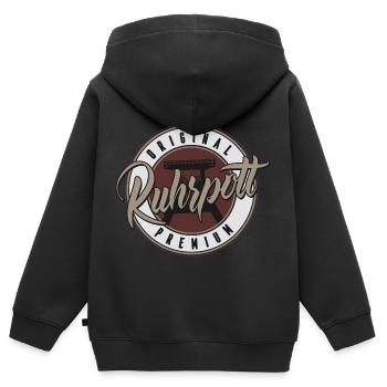 Ruhrgebiet Geschenk Ruhrpott Sprüche Bergbau Shirt - Kinder Premium Organic Zip Hoodie - Schwarz - Hinten - AI Model Kid Male (0cm)