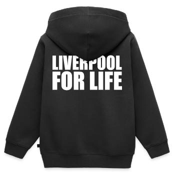Liverpool - Sweat Premium à capuche zippé enfant bio - noir - Dos - AI Model Kid Male (0cm)