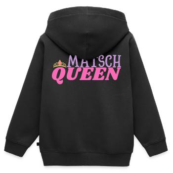 Muddy run shirt mud Matsch Laufshirt Queen Team - Kinder Premium Organic Zip Hoodie - Schwarz - Hinten - AI Model Kid Male (0cm)