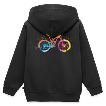 Descente 4 U - Sweat Premium à capuche zippé enfant bio - noir - Dos - AI Model Kid Male (0cm)