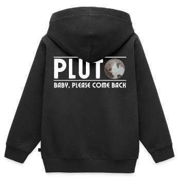 Pluto Baby bitte komm zurück - Kinder Premium Organic Zip Hoodie - Schwarz - Hinten - AI Model Kid Male (0cm)