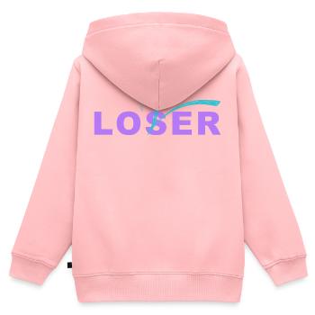 Loser-lover - Kids Premium Organic Zip-up Hoodie - rose - Back - AI Model Kid Female (0cm)