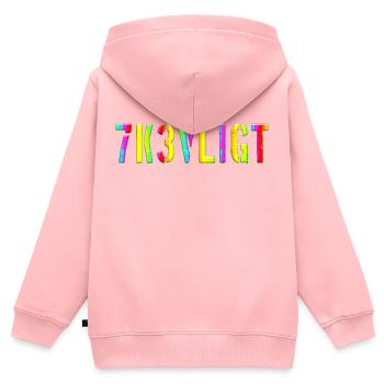 sms chat sprache befestigungen englisch drei 3 drei - Kinder Premium Organic Zip Hoodie - Rosa - Hinten - AI Model Kid Female (0cm)