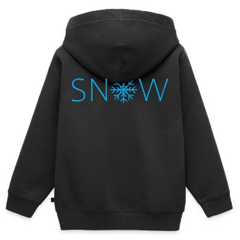 Snow - Schnee - Flocke - Kinder Premium Organic Zip Hoodie - Schwarz - Hinten - AI Model Kid Male (0cm)