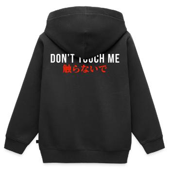Japanisch - Kinder Premium Organic Zip Hoodie - Schwarz - Hinten - AI Model Kid Male (0cm)
