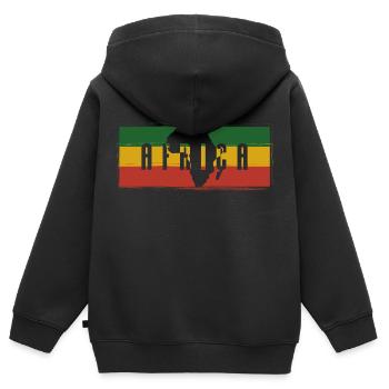 Safari Nashorn Serengeti - Kinder Premium Organic Zip Hoodie - Schwarz - Hinten - AI Model Kid Male (0cm)