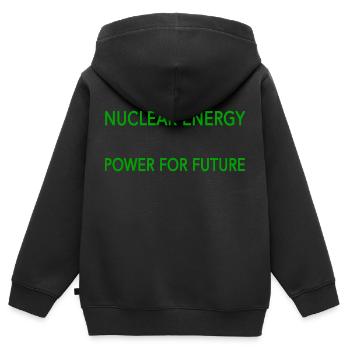 nuclear energy - Kinder Premium Organic Zip Hoodie - Schwarz - Hinten - AI Model Kid Male (0cm)