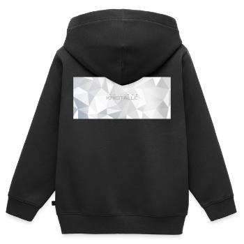 J’adore les cristaux - Sweat Premium à capuche zippé enfant bio - noir - Dos - AI Model Kid Male (0cm)
