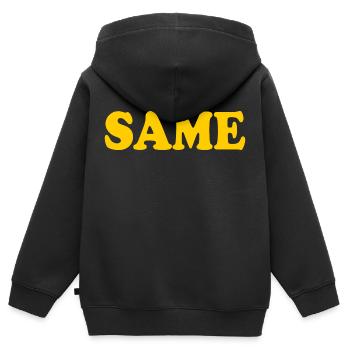 Same - Kinder Premium Organic Zip Hoodie - Schwarz - Hinten - AI Model Kid Male (0cm)