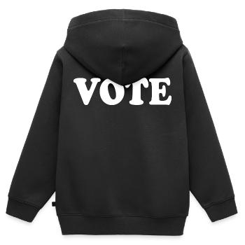 Vote - Sweat Premium à capuche zippé enfant bio - noir - Dos - AI Model Kid Male (0cm)