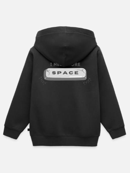 Ich brauche mehr Platz - Kinder Premium Organic Zip Hoodie - Schwarz