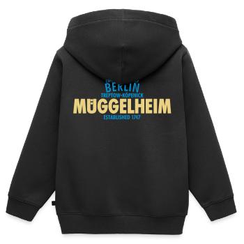 Capitol Of Germany Berlin - Müggelheim - Kinder Premium Organic Zip Hoodie - Schwarz - Hinten - AI Model Kid Male (0cm)