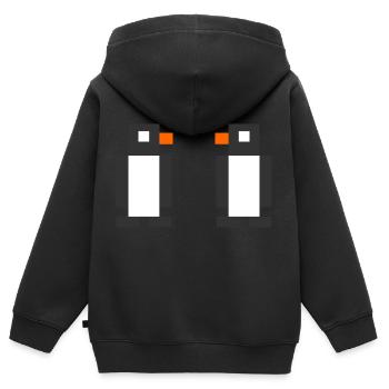 Digital penguins - Kids Premium Organic Zip-up Hoodie - black - Back - AI Model Kid Male (0cm)