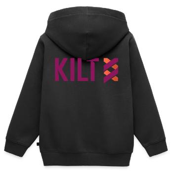 KILT Crypto Credentials for Web 3.0 Blockchain BTC - Sweat Premium à capuche zippé enfant bio - noir - Dos - AI Model Kid Male (0cm)