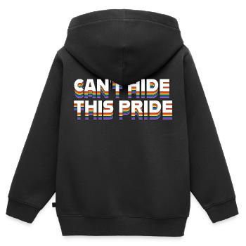 Can't Hide This Pride - Kids Premium Organic Zip-up Hoodie - black - Back - AI Model Kid Male (0cm)