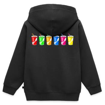Flavored Fruity Soda Drinks - Kids Premium Organic Zip-up Hoodie - black - Back - AI Model Kid Male (0cm)