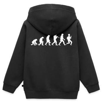 Evolution - Sweat Premium à capuche zippé enfant bio - noir - Dos - AI Model Kid Male (0cm)