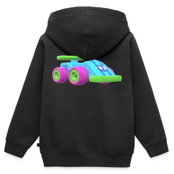 Jouets de voiture Enfants Bébé coloré - Sweat Premium à capuche zippé enfant bio - noir - Dos - AI Model Kid Male (0cm)