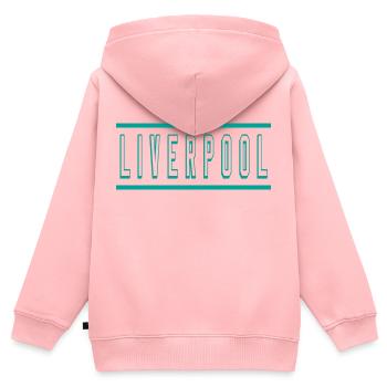Liverpool - Kinder Premium Organic Zip Hoodie - Rosa - Hinten - AI Model Kid Female (0cm)