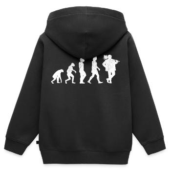 Ramoneur ramoneur ramoneur cadeau ramoneur - Sweat Premium à capuche zippé enfant bio - noir - Dos - AI Model Kid Male (0cm)