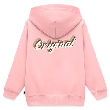 Original - Kinder Premium Organic Zip Hoodie - Rosa - Hinten - AI Model Kid Female (0cm)