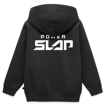 Power slap2 - Kids Premium Organic Zip-up Hoodie - black - Back - AI Model Kid Male (0cm)
