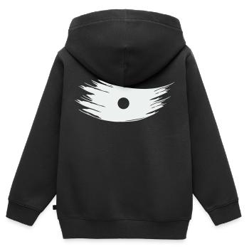 japan fahne1 - Kinder Premium Organic Zip Hoodie - Schwarz - Hinten - AI Model Kid Male (0cm)