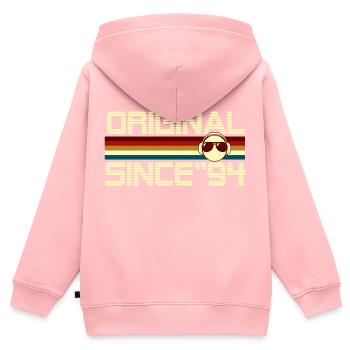 Seit 94 - Kinder Premium Organic Zip Hoodie - Rosa - Hinten - AI Model Kid Female (0cm)