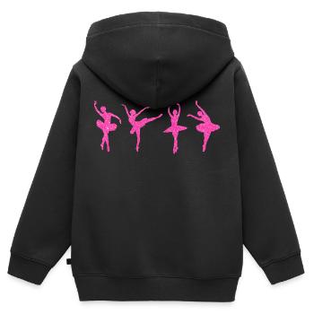 Ballet ballet - Sweat Premium à capuche zippé enfant bio - noir - Dos - AI Model Kid Male (0cm)
