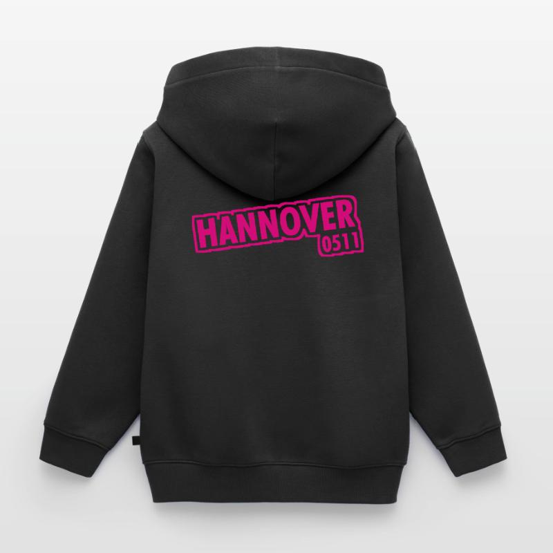 Hanover - 0511 - Area Code - Lower Saxony Kids Premium Organic Zip-up Hoodie