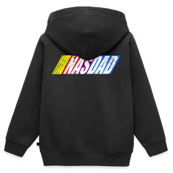 Funny Nasdad Racing car For Father's Day - Kinder Premium Organic Zip Hoodie - Schwarz - Hinten - AI Model Kid Male (0cm)