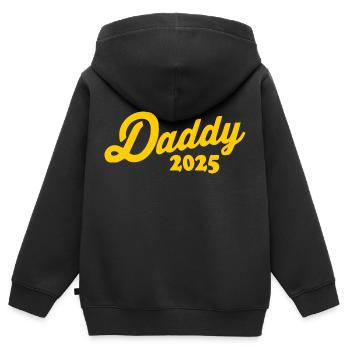 Daddy 2025 - Sweat Premium à capuche zippé enfant bio - noir - Dos - AI Model Kid Male (0cm)