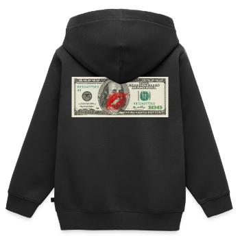 Bisou - Kinder Premium Organic Zip Hoodie - Schwarz - Hinten - AI Model Kid Male (0cm)