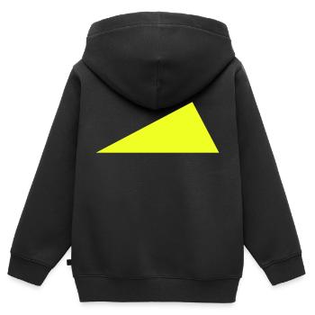 triangle - Kids Premium Organic Zip-up Hoodie - black - Back - AI Model Kid Male (0cm)