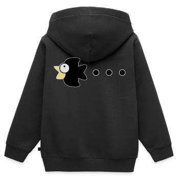 crow - Sweat Premium à capuche zippé enfant bio - noir - Dos - AI Model Kid Male (0cm)
