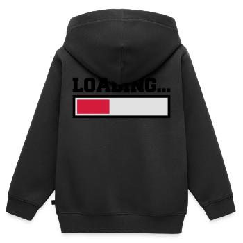 Loading - Kids Premium Organic Zip-up Hoodie - black - Back - AI Model Kid Male (0cm)