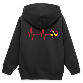 Cardio RX - Kinder Premium Organic Zip Hoodie - Schwarz - Hinten - AI Model Kid Male (0cm)