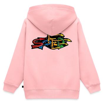 VITESSE GRAFFITI - Sweat Premium à capuche zippé enfant bio - rose - Dos - AI Model Kid Female (0cm)
