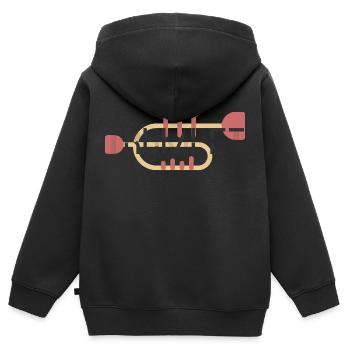 Trumpet - Kids Premium Organic Zip-up Hoodie - black - Back - AI Model Kid Male (0cm)