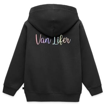 VAN LIFE VANLIFER NOMADS - Sweat Premium à capuche zippé enfant bio - noir - Dos - AI Model Kid Male (0cm)